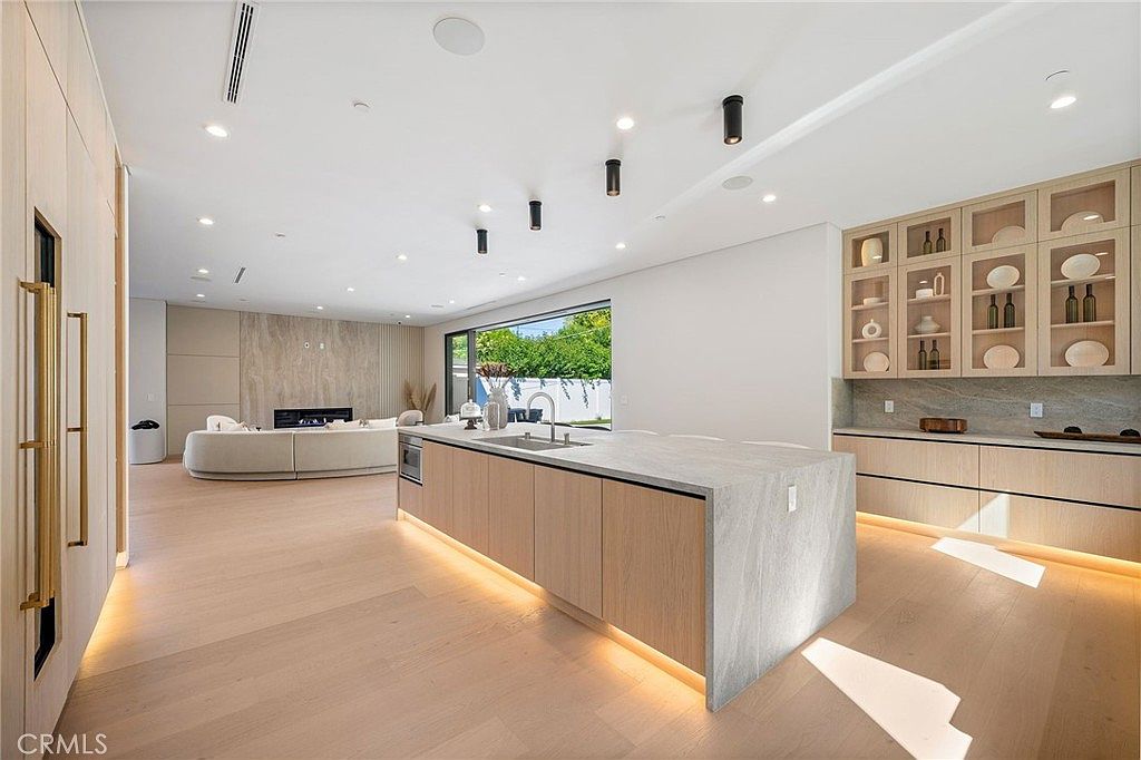 Gourmet kitchen with imported porcelain countertops and professional appliances